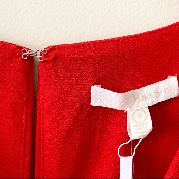 NWT Anthropologie Harlyn Turner Twist Culotte Jumpsuit Red Size Small S - Picture 11 of 15